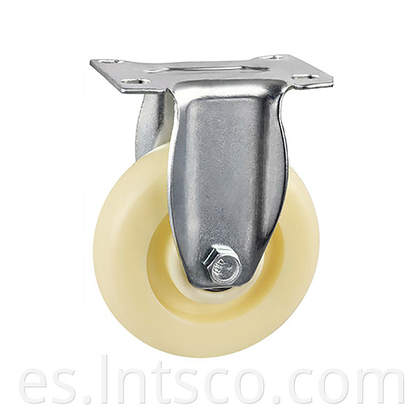 Medium Duty White Nylon Rigid Casters